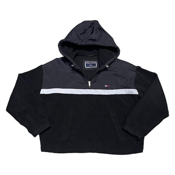 Vintage Y2K Tommy Hilfiger Fleece Reflective Windbreaker Designer Jacket - Picture 1 of 6
